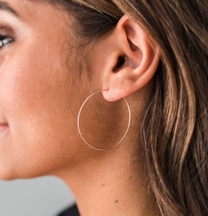 Over Sized Hoop Earrings - 14K PVD Waterproof