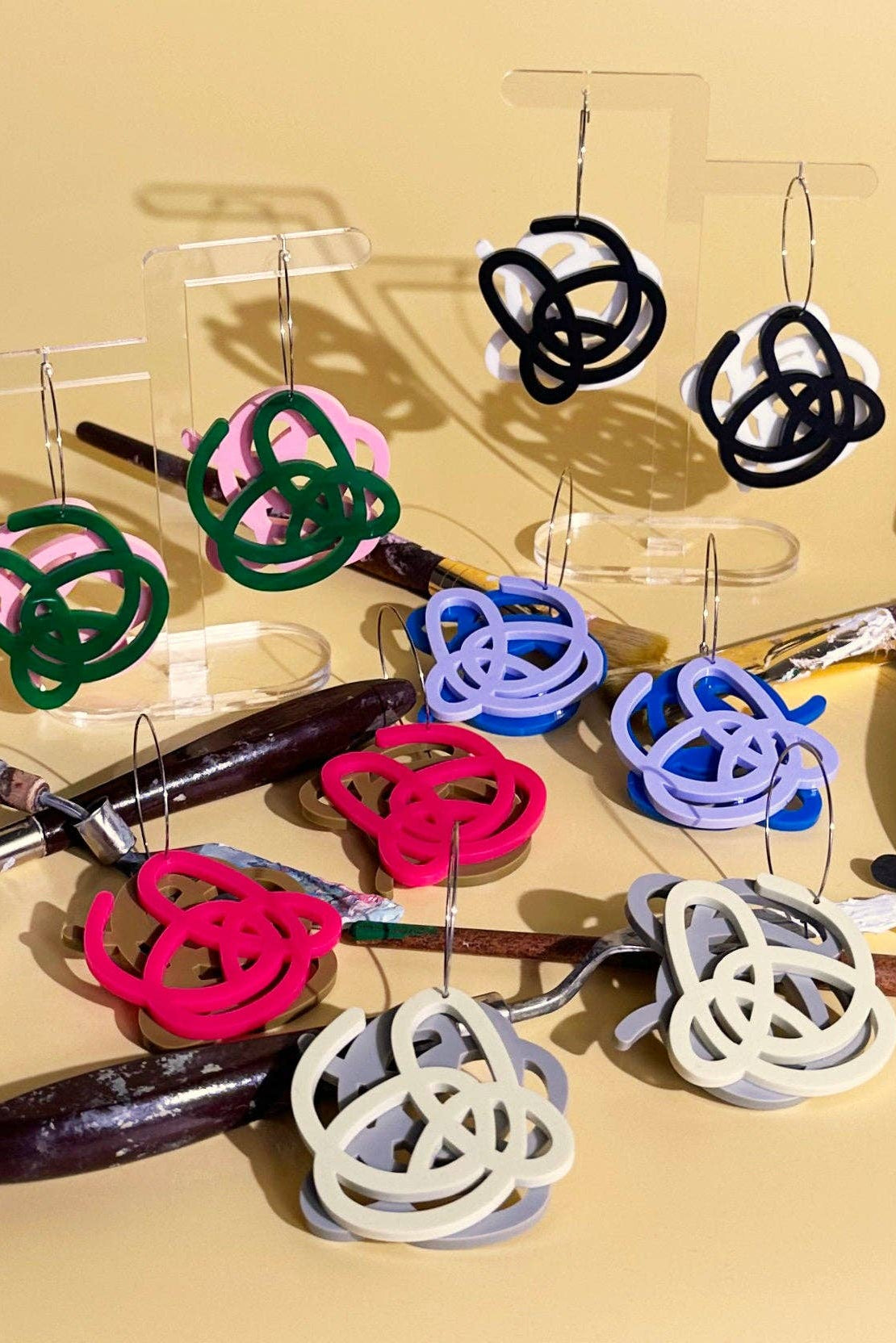 Artist Scribble Layered Hoops