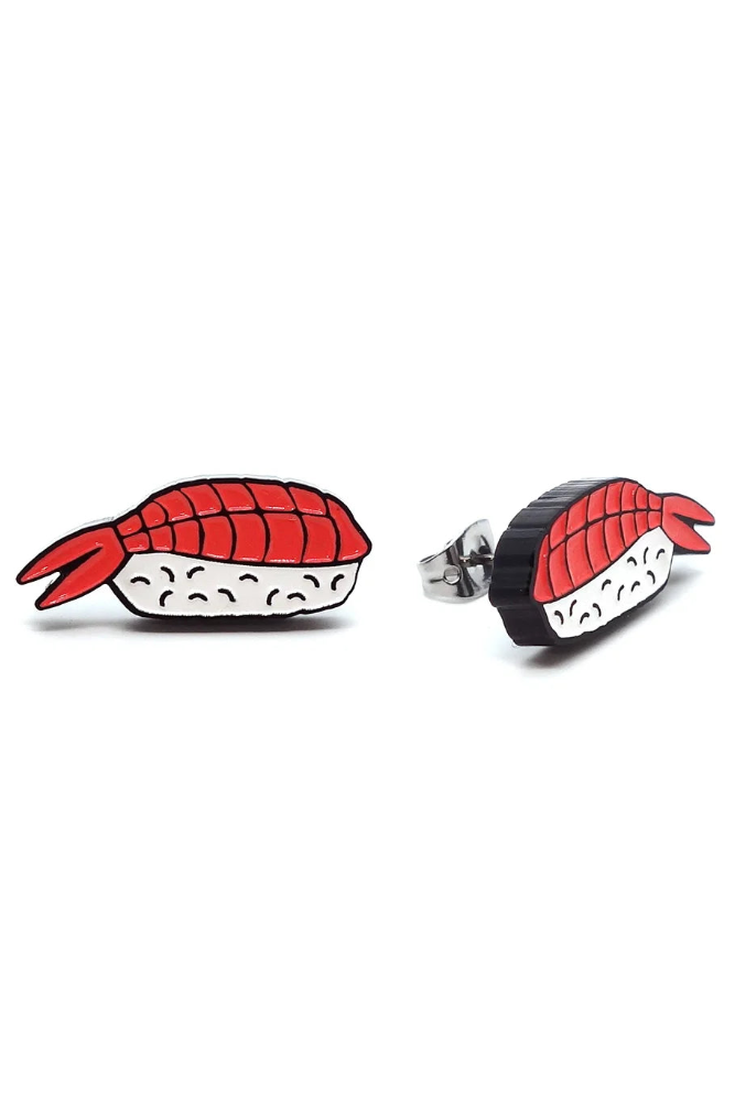 Lili0610 Shrimp Nigiri Stud Earrings