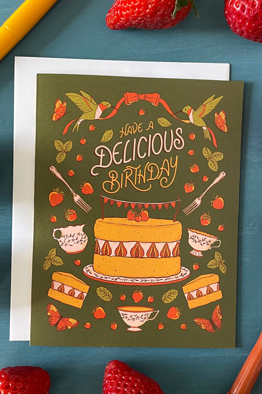 Cottagecore Delicious Birthday Card