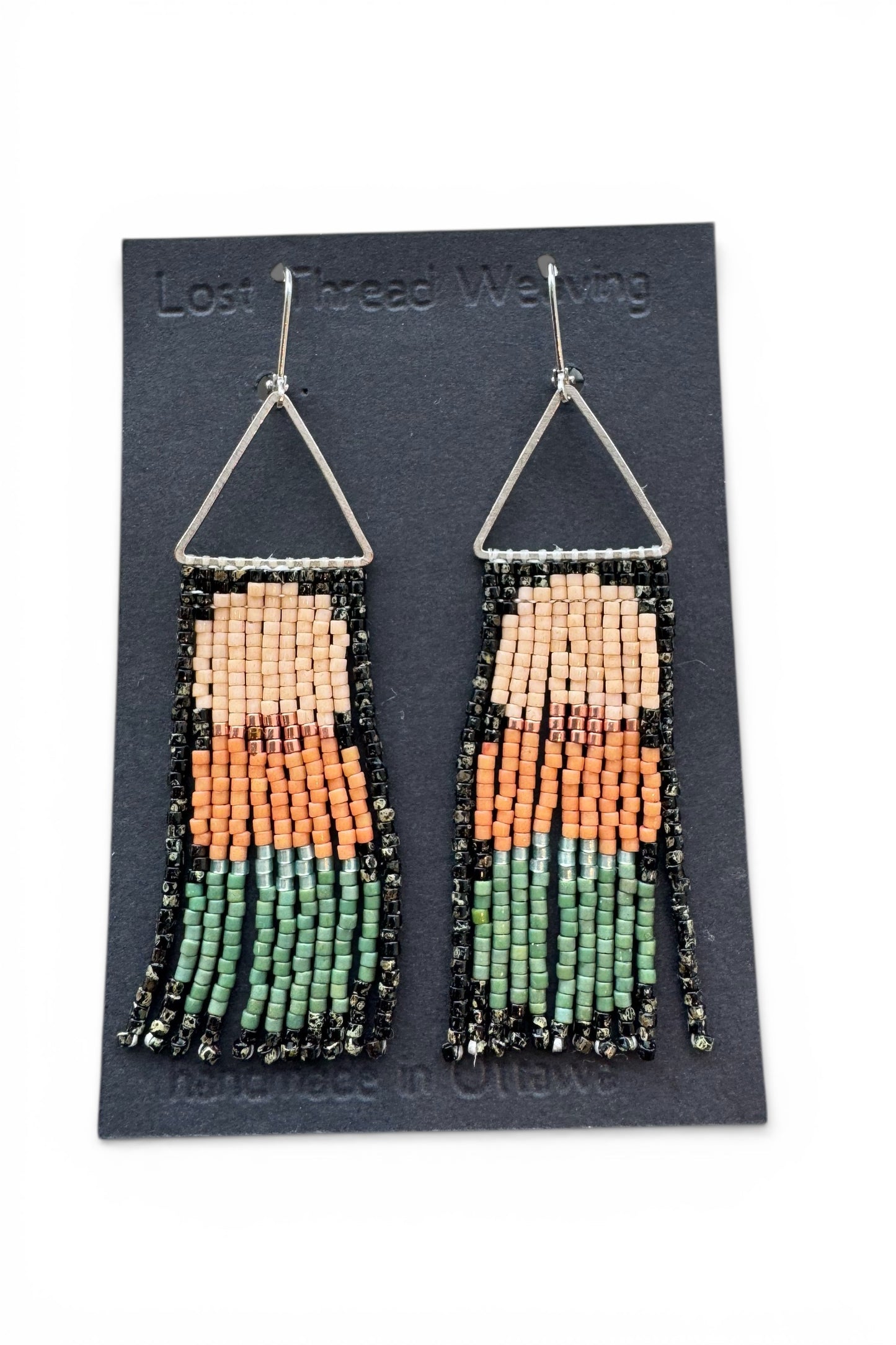 Aurora Dots - Beaded Fringe Earrings