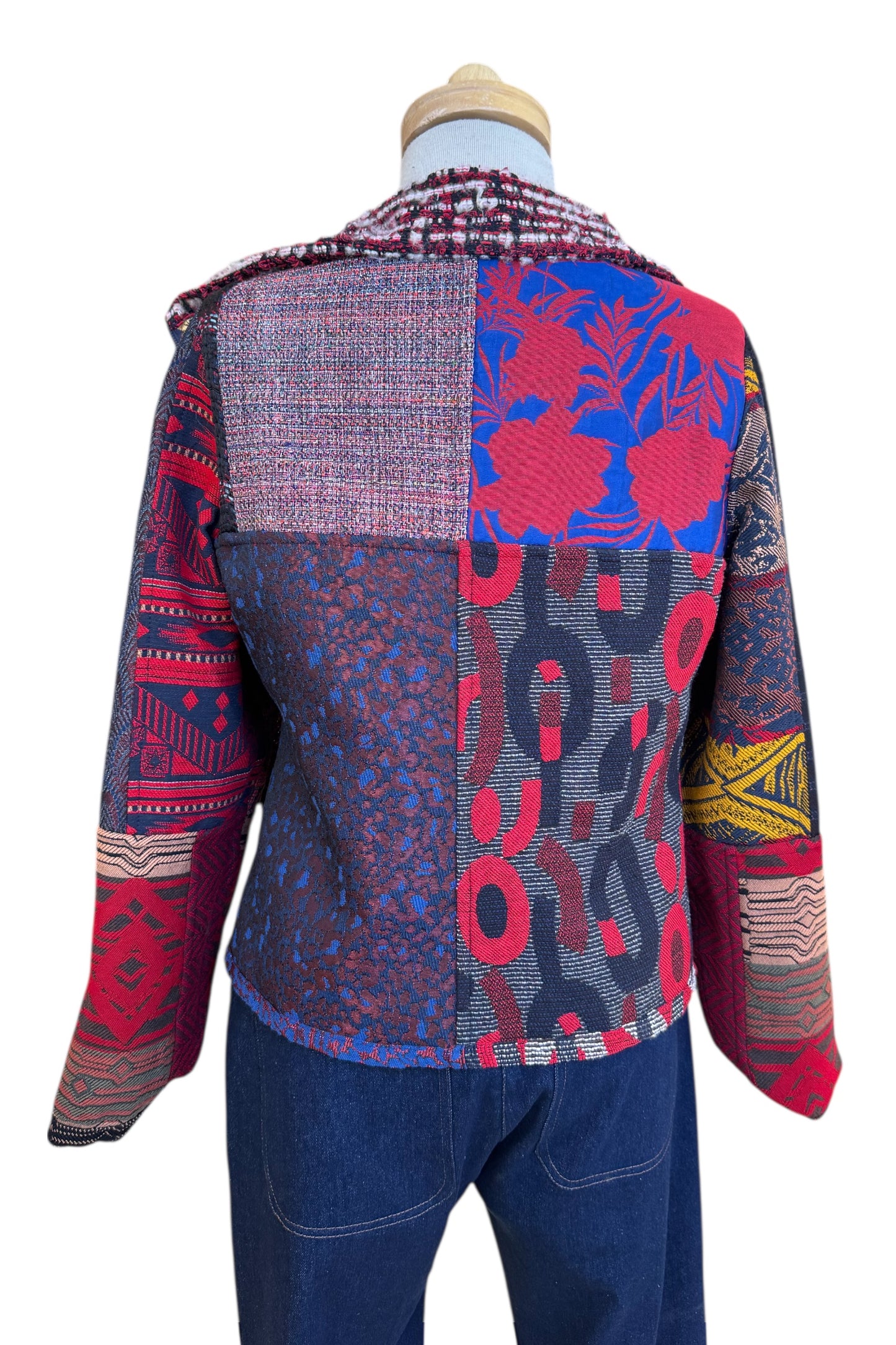 Fall/Winter Mosaique Multicolour Reversible Jacket Size 14