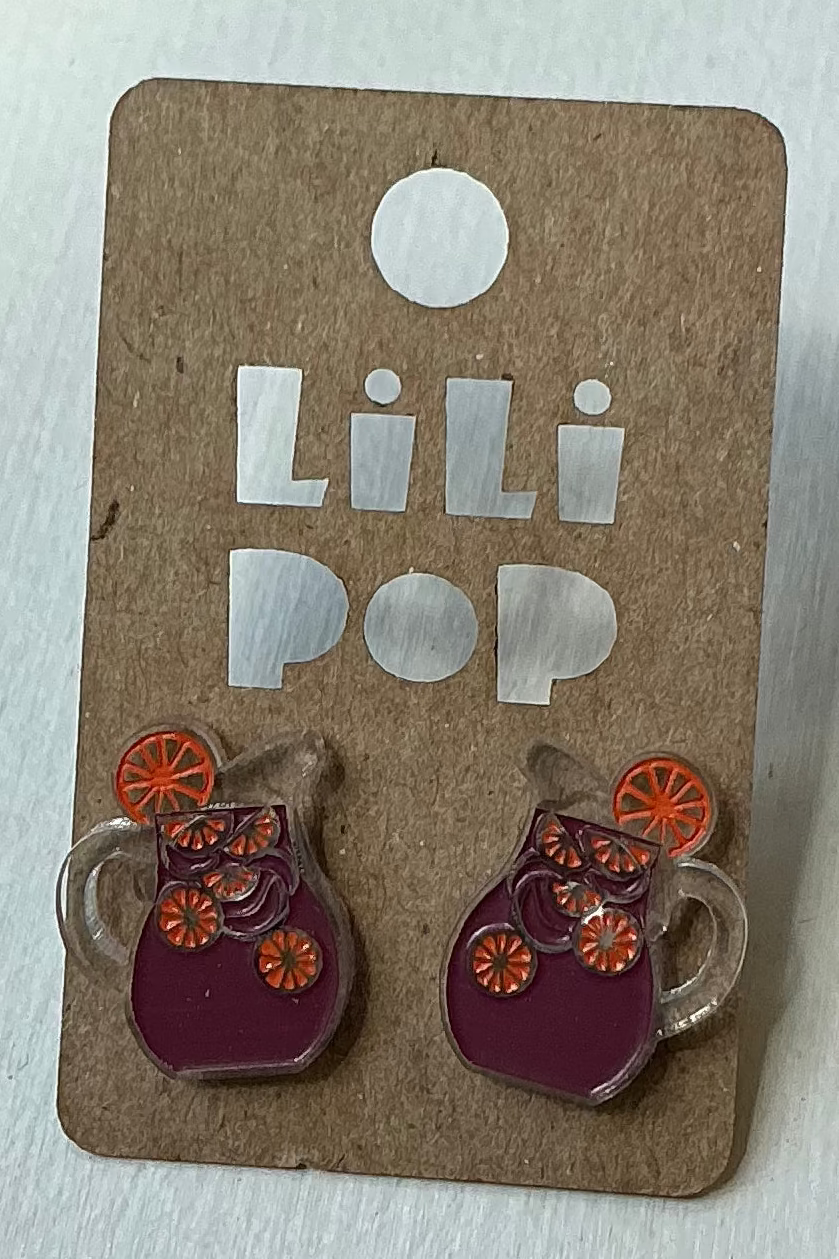 Lili1073 Sangria Stud Earrings