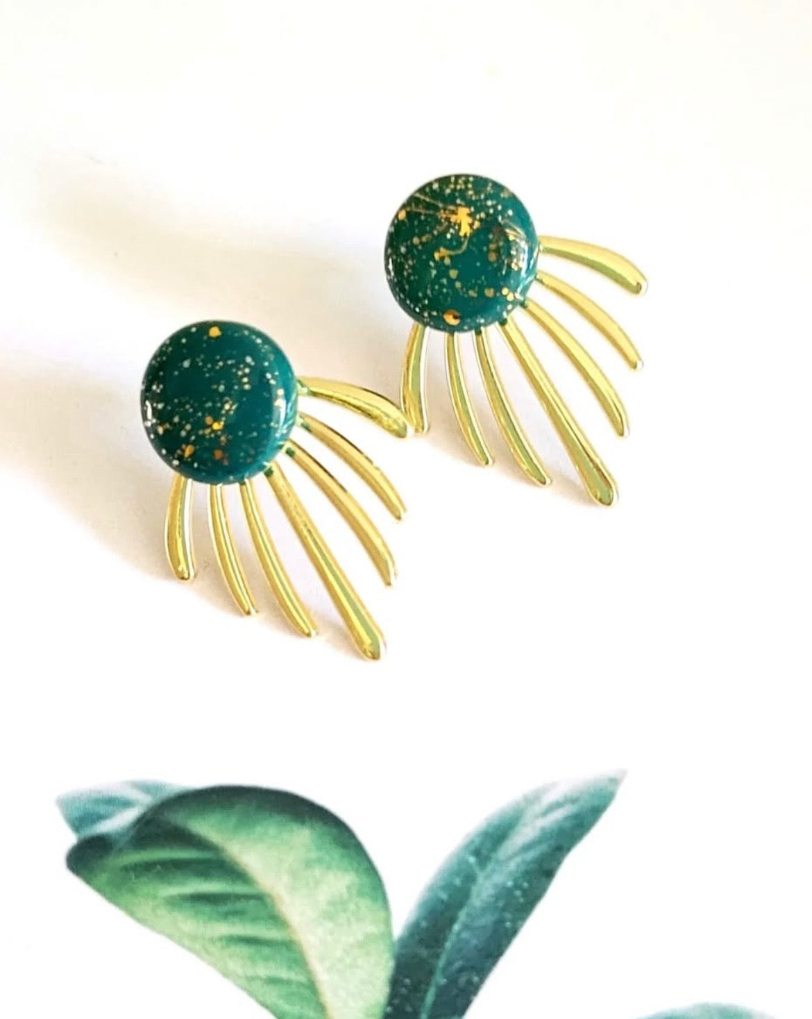 Ceramic Fireworks Jacket Stud Earrings