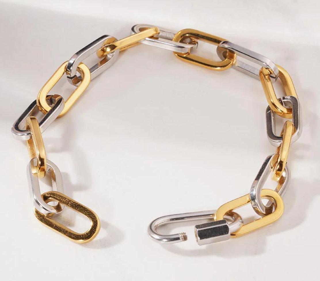 Relier Carabiner BiColour Link Bracelet | Waterproof