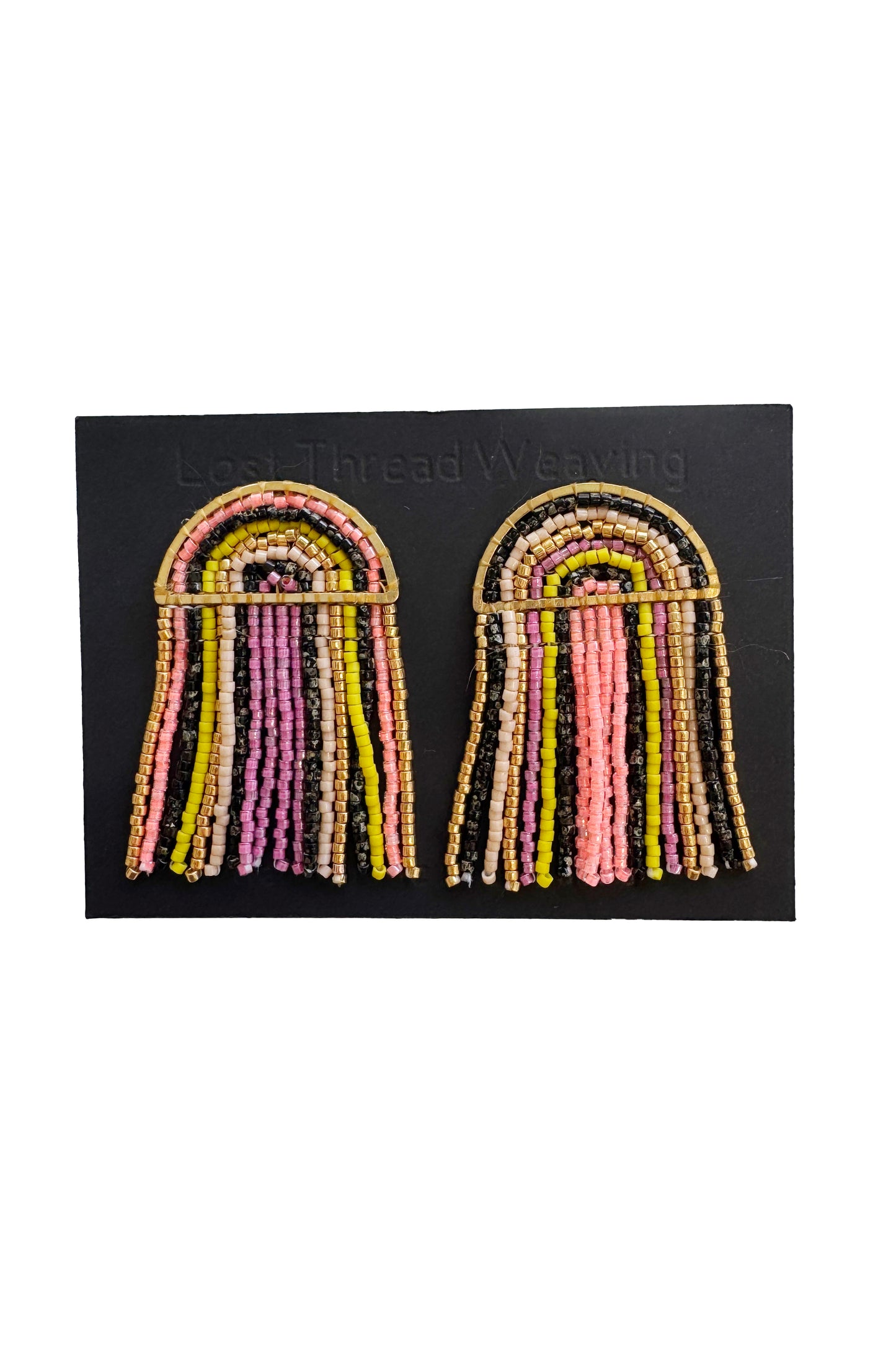 Neon Rainbow Stud Fringe