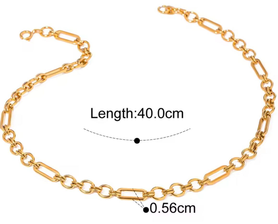 The Mix 18K Gold Steel Waterproof Necklace
