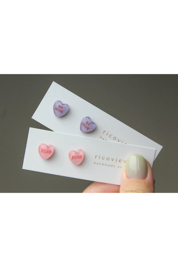 Candy Heart Stud Earrings