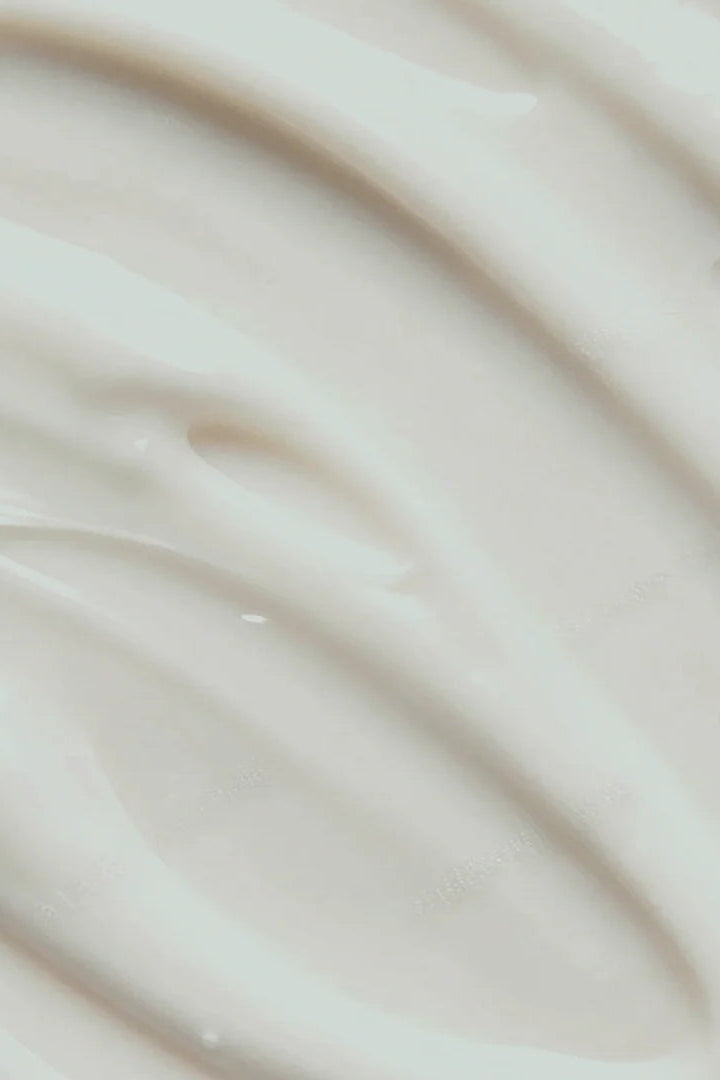 Close up detail of the texture of the 'Calming chamomile' face cream by Stay Wild Apothecary.