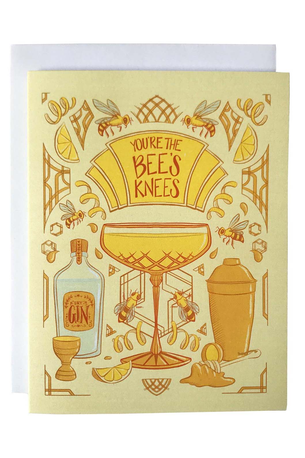 You're the Bee's Knees Cocktail Card