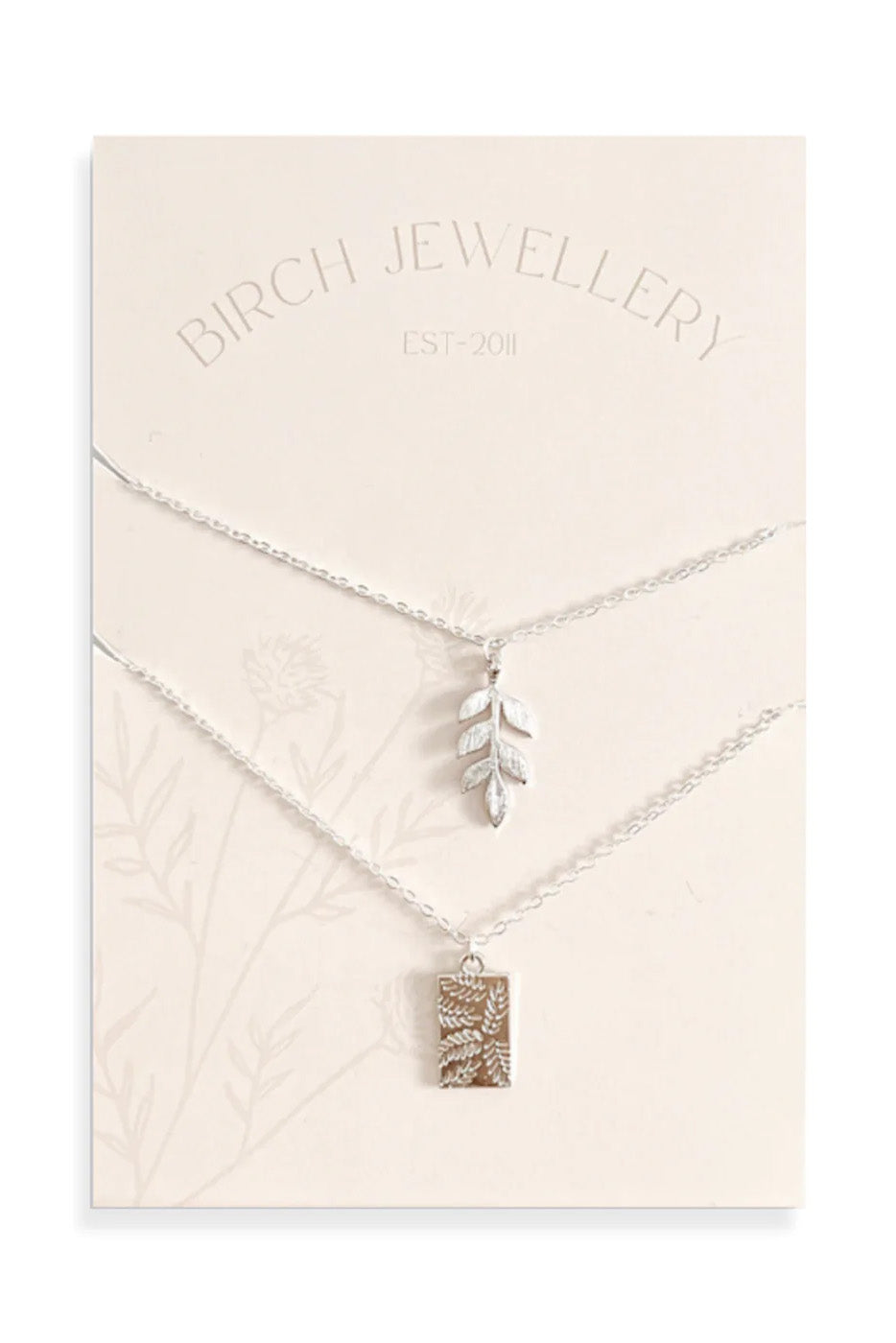 Botanical Leaf Layering Set by Birch Jewellery, Silver, made in Ottawa