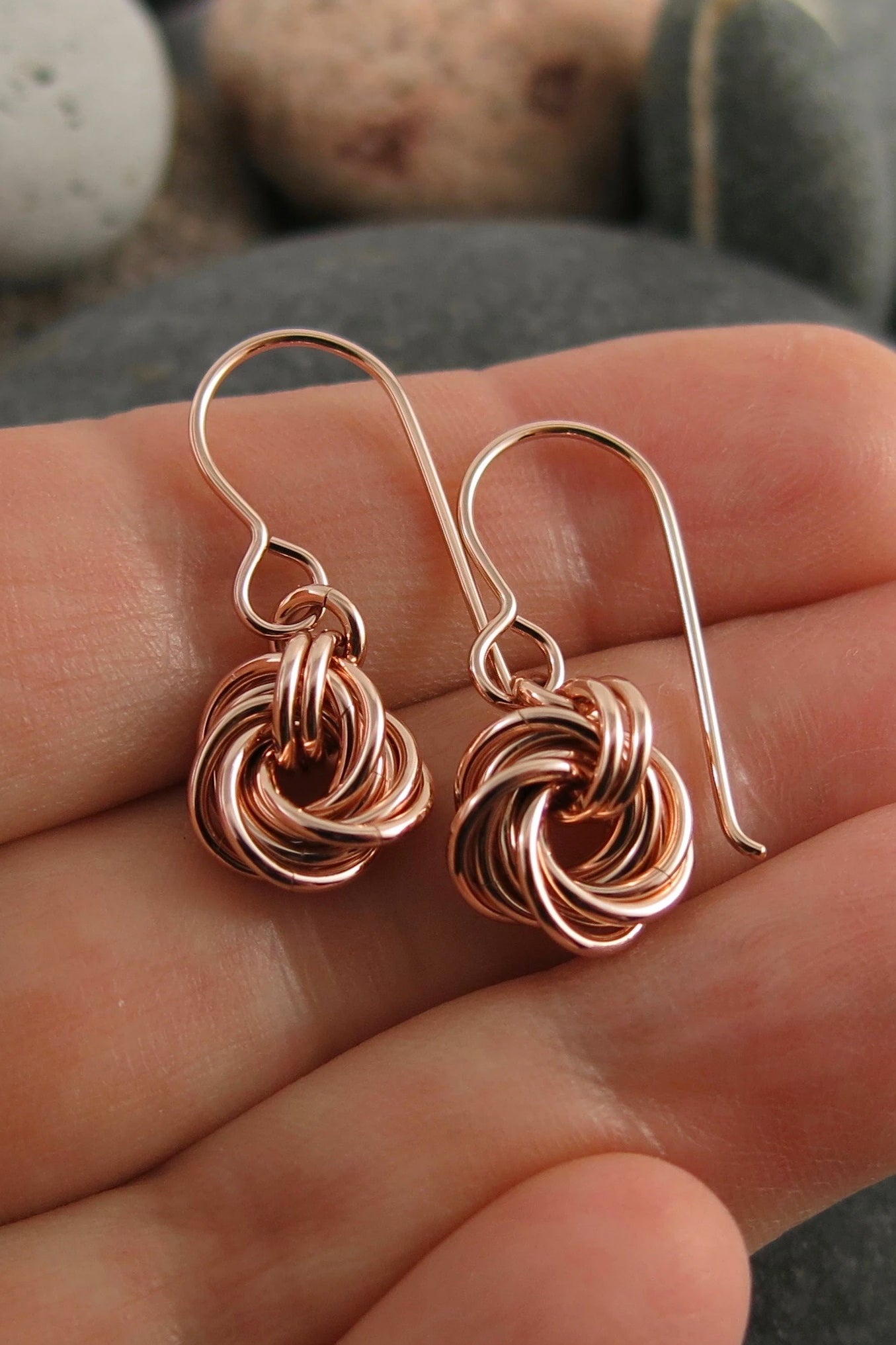 Endless Love Knot Earrings • 14K Rose Gold Fill