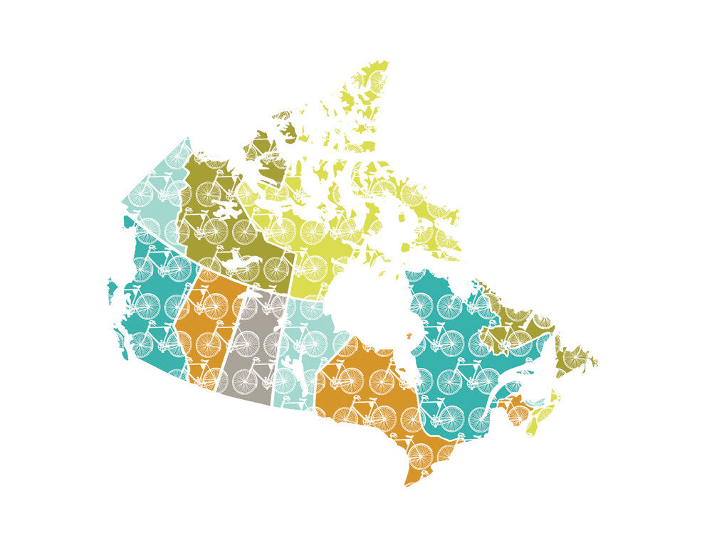 Canada Bike Love Print
