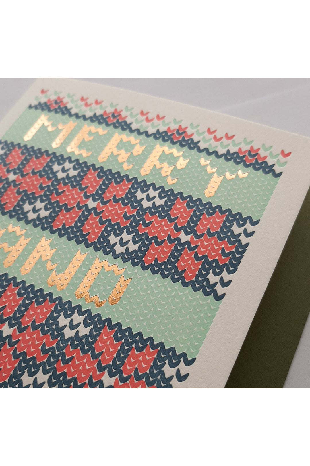 Knitted Merry and Bright Card