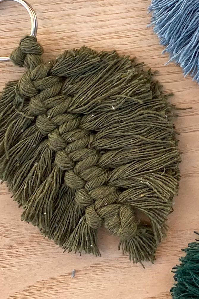 Leaf Macrame Key Chains