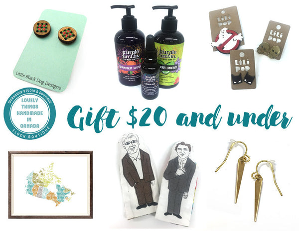 Locally crafted & lovingly made gifts $20 and under!