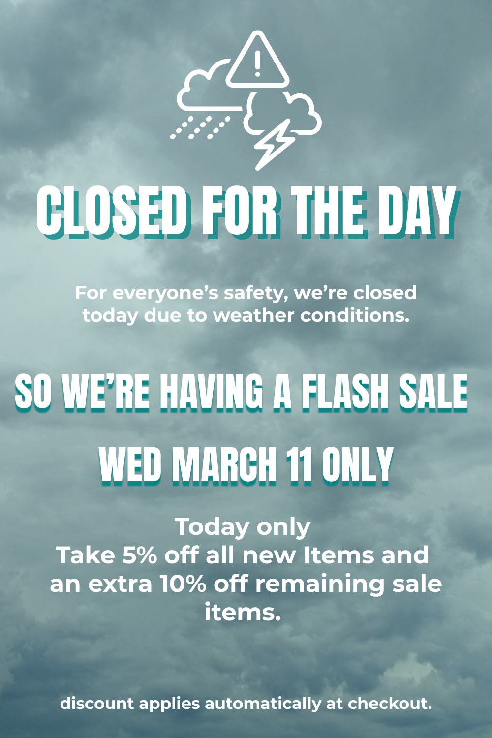 Ice Storm Flash Sale