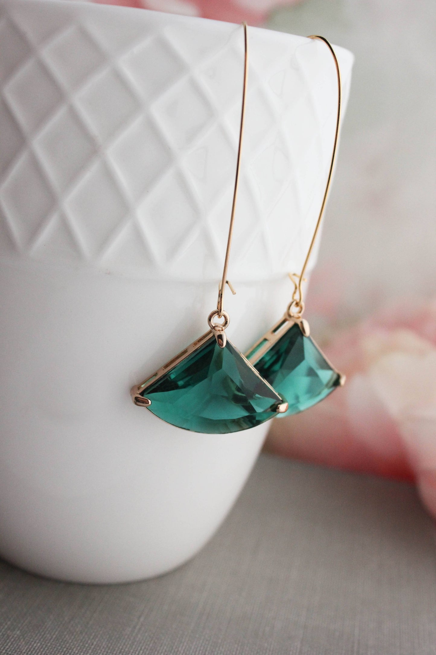 Large Clear Glass Art Deco Earrings | 5 options
