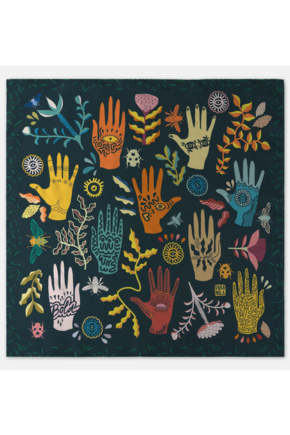 Hands Down Silk Scarf 90