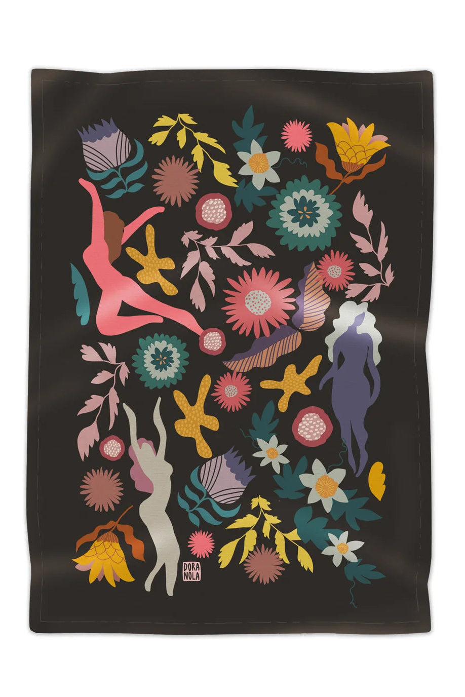Stories Dark Tea Towel