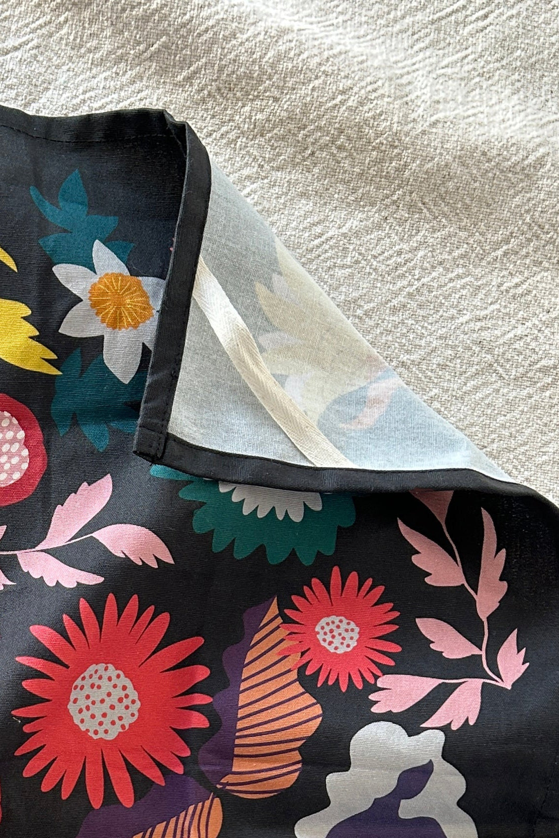 Stories Dark Tea Towel