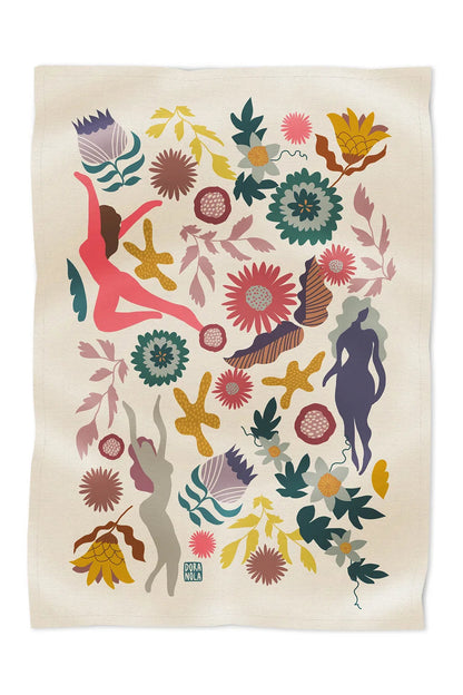 Stories Light Tea Towel