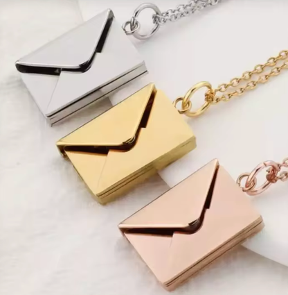Love Letter 14K Gold Steel Necklace