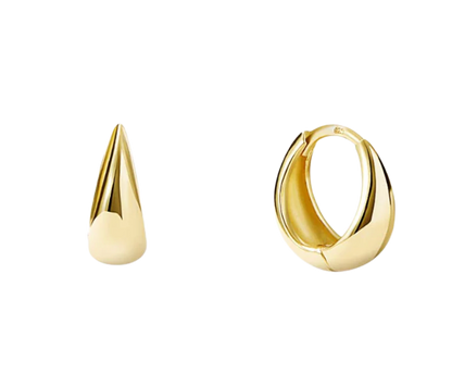 MayMay Teardrop Bold Mini Hinge Hoop Earring | 18K PVD Steel