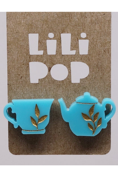 Lili0984 Teapot Stud Earrings