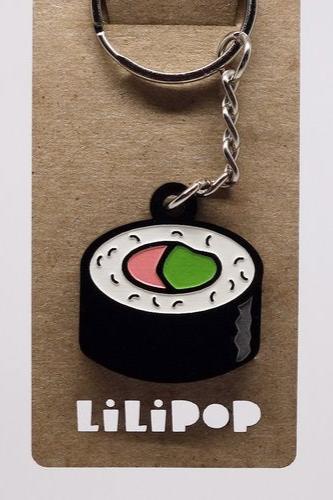 Lili0967 Sushi Roll Keychain