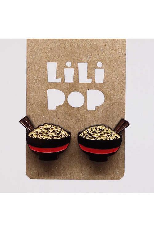 Lili1069 Ramen Bowl Stud Earrings