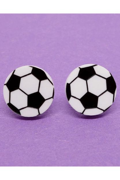 Lili0582 Soccer Stud Earrings