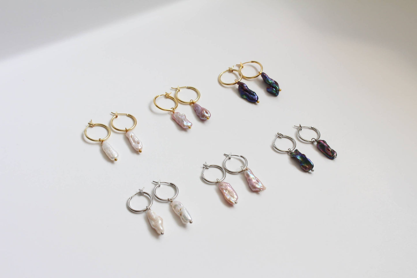 Freshwater Biwa Pearl Danglers (1E30a)