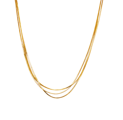 Trippy- 3 layered Necklace Stack- Waterproof- 18K Gold PVD