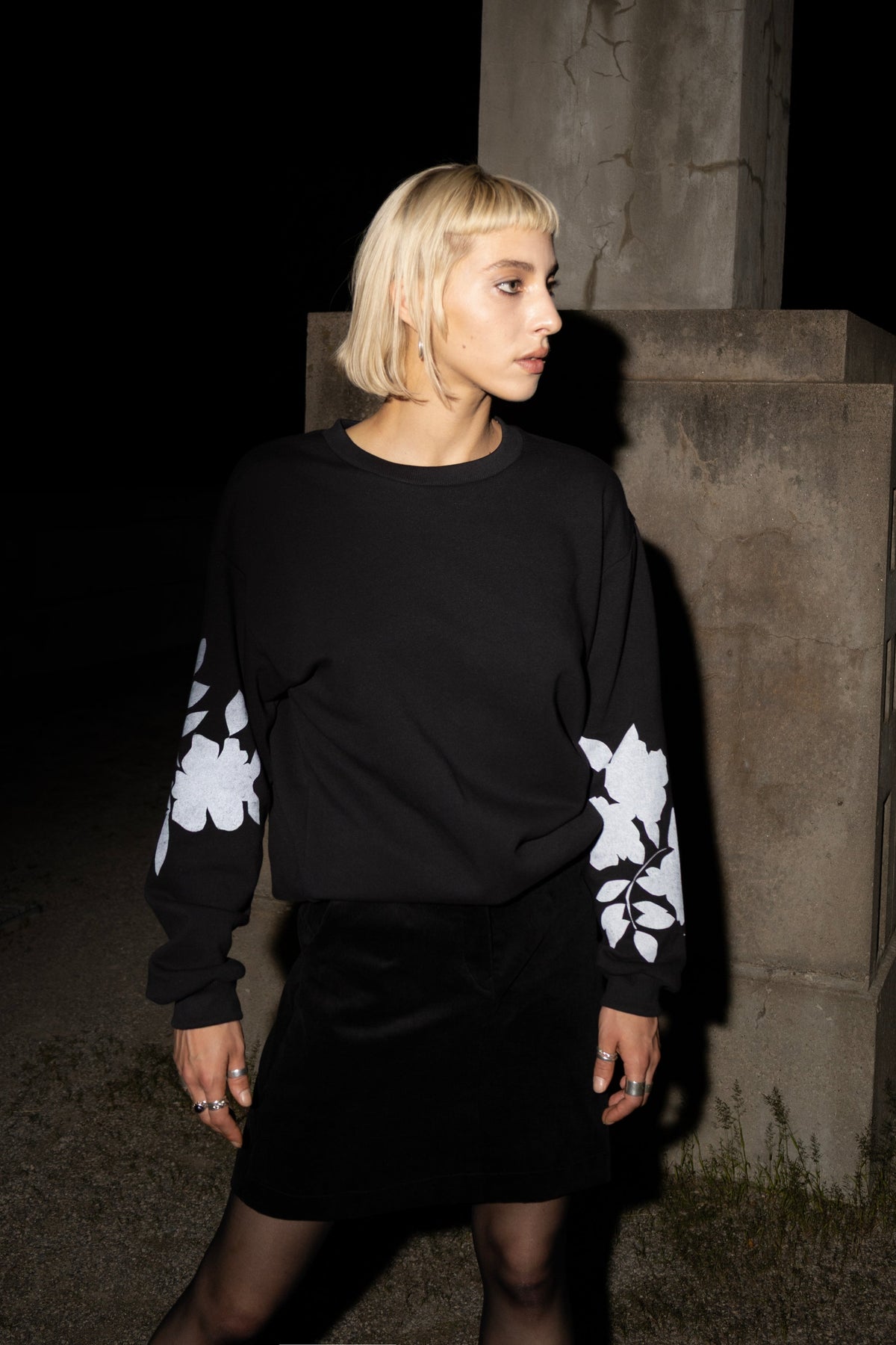 Screen-Printed Crewneck Sweater