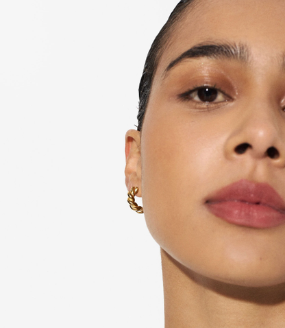 Twisted Hoop Earring- PVD 18K gold