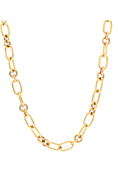 Mixed Link Paperclip Stainless Steel Necklace