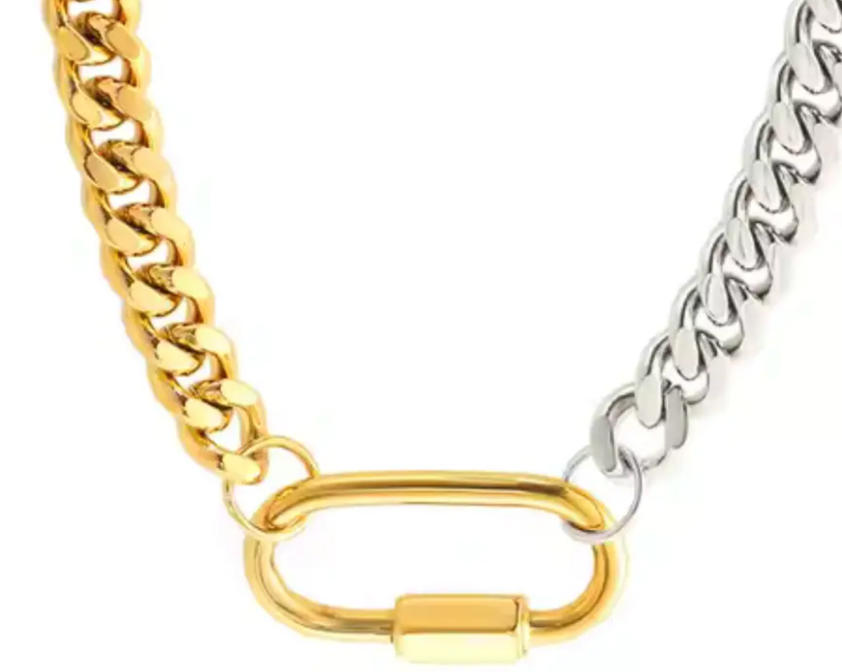 Carabiner Lock Necklace- PVD- Waterproof
