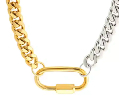 Carabiner Lock Necklace- PVD- Waterproof