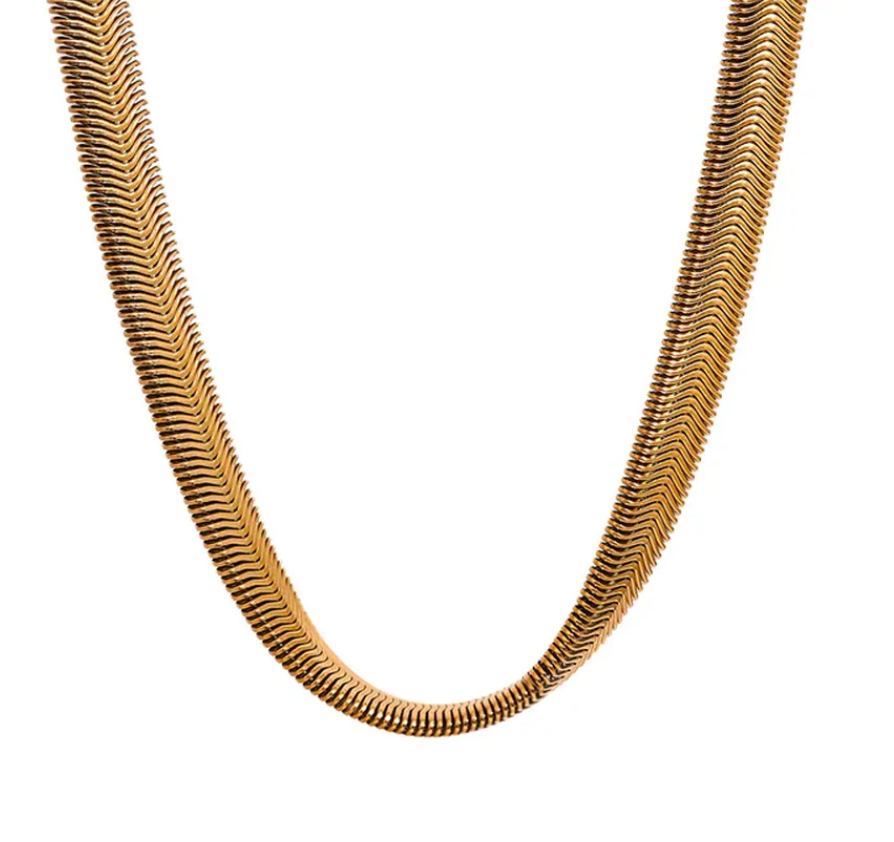 Snake Wheat Stainless Steel Waterproof Necklace