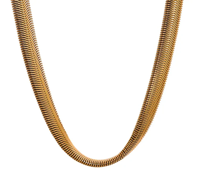 Snake Wheat Stainless Steel Waterproof Necklace