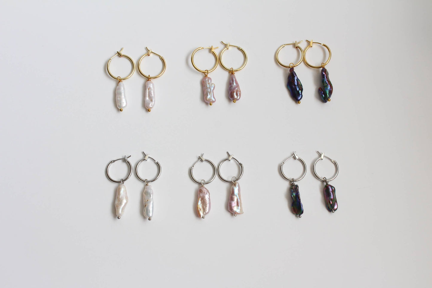 Freshwater Biwa Pearl Danglers (1E30a)