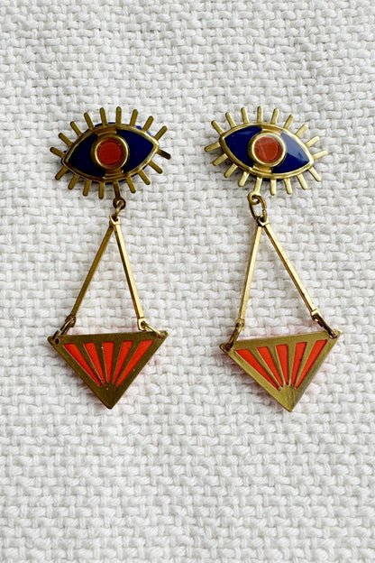 mystic eye dangle earrings