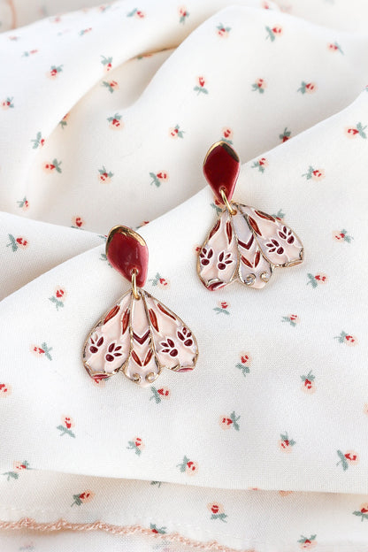 Poinsettia Dangle Earrings