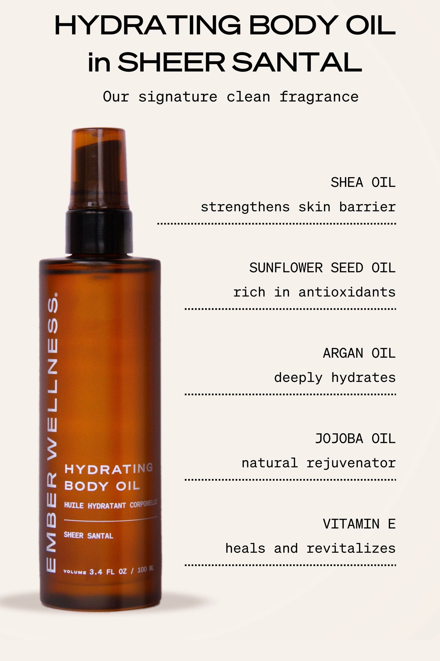 HYDRATING BODY OIL - SHEER SANTAL