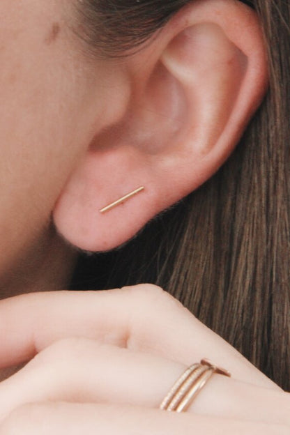 Bar Stud Earrings