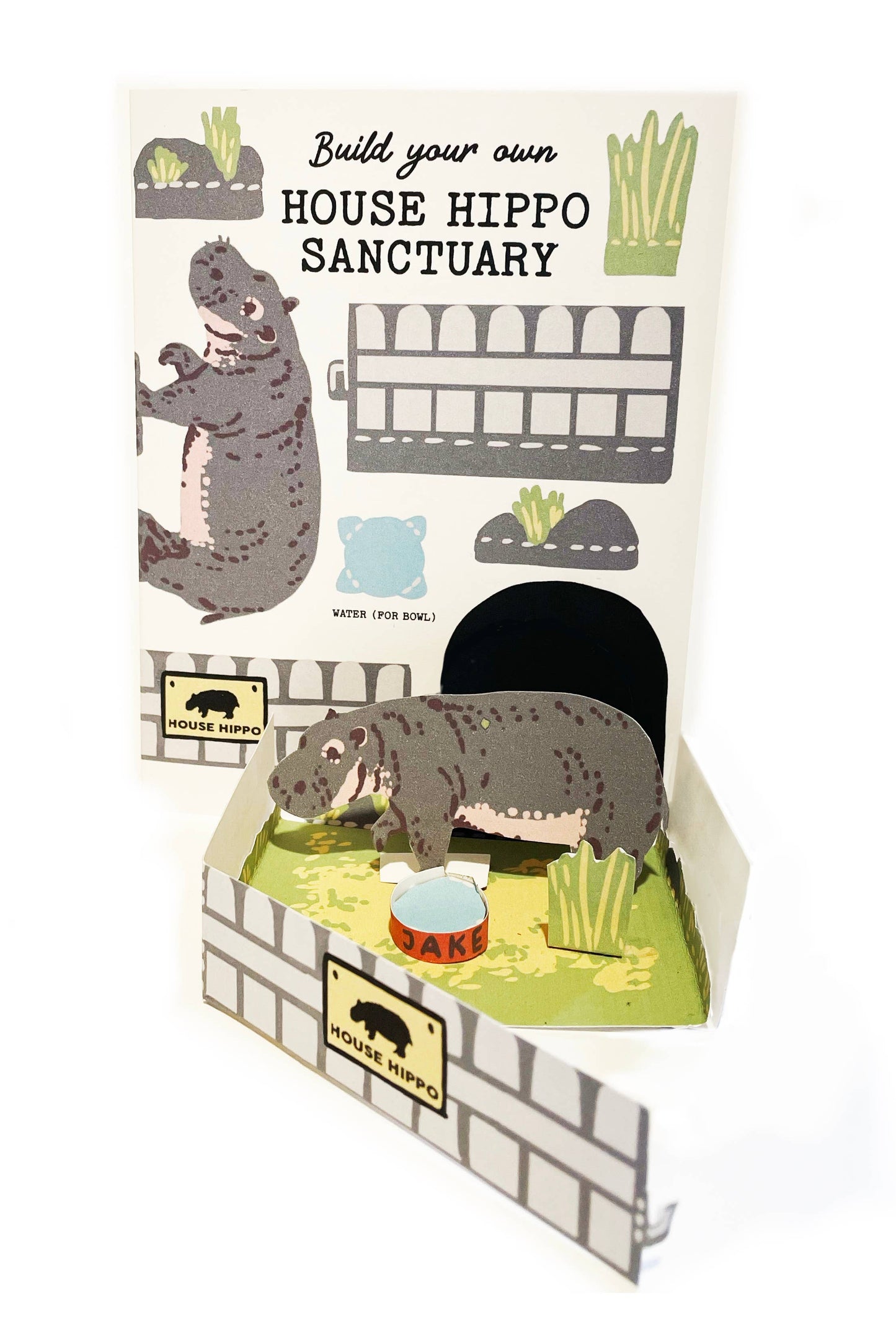 Build your own House Hippo Sanctuary Card