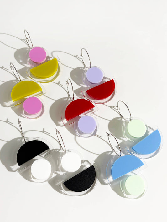 FLOATFORM Small Mismatched Earrings | Gold or Silver