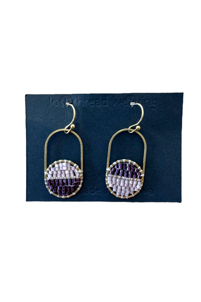 Colour Block Split Circle Capsule Earrings