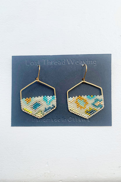 Greta - Peyote Stitch abstract beaded earrings